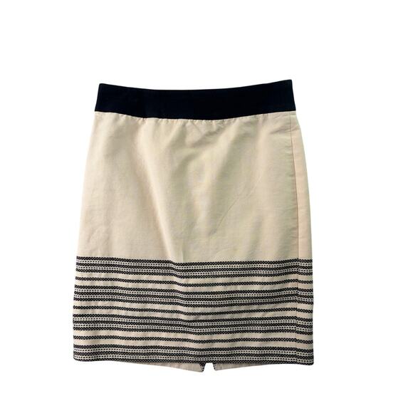 J.Crew Cream Skirt with Black Trim – Style 37986 – Size 00 - Picture 1 of 6